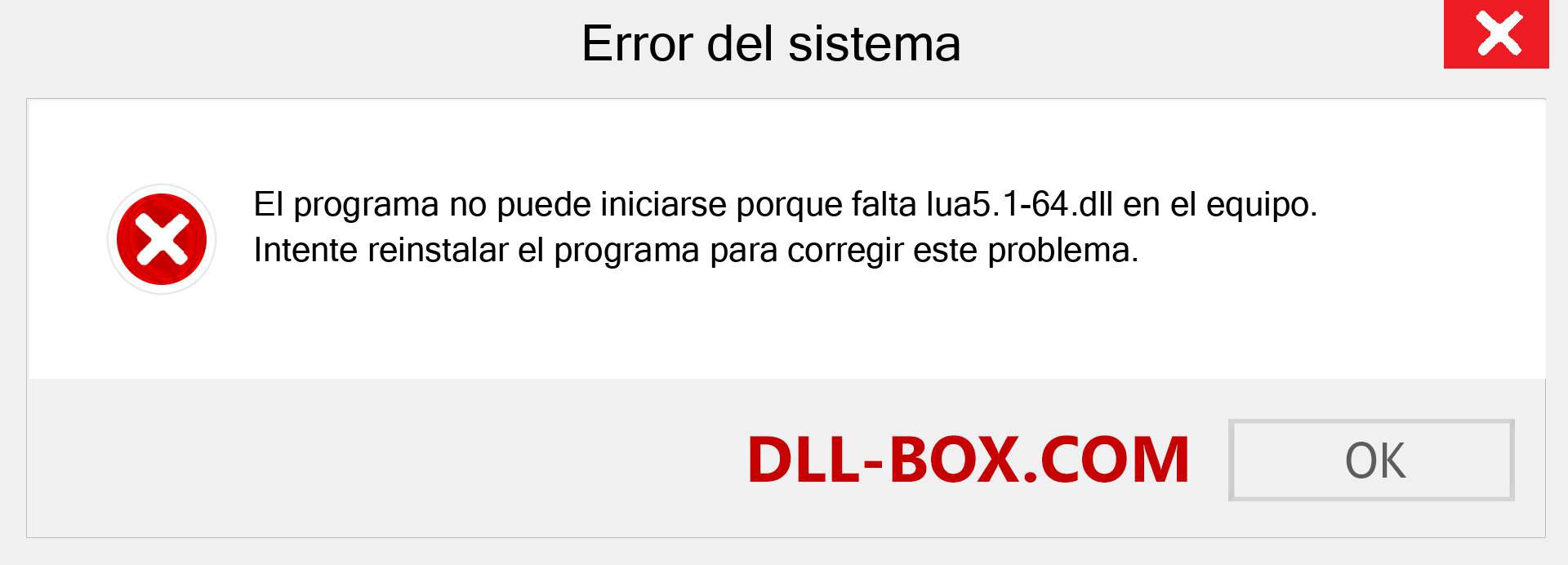 ¿Falta el archivo lua5.1-64.dll ?. Descargar para Windows 7, 8, 10 - Corregir lua5.1-64 dll Missing Error en Windows, fotos, imágenes